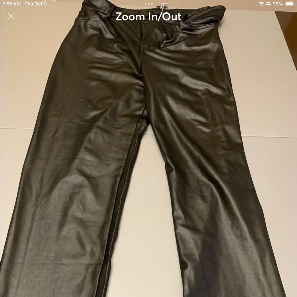 CBR Sleek Black Faux Leather Trousers